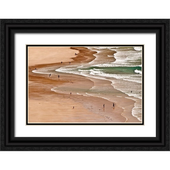 Della Latta, Massimo 24x17 Black Ornate Wood Framed with Double Matting Museum Art Print Titled - La Spiaggia