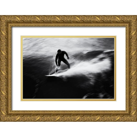 Della Latta, Massimo 32x23 Gold Ornate Wood Framed with Double Matting Museum Art Print Titled - Surf 15