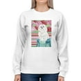 thumbnail image 1 of Della Rose Maltese Sweatshirt Women -Carolee Vitaletti Designs, Female XX-Large, 1 of 4