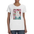 thumbnail image 1 of Della Rose Maltese T-Shirt Women -Carolee Vitaletti Designs, Female 4X-Large, 1 of 4