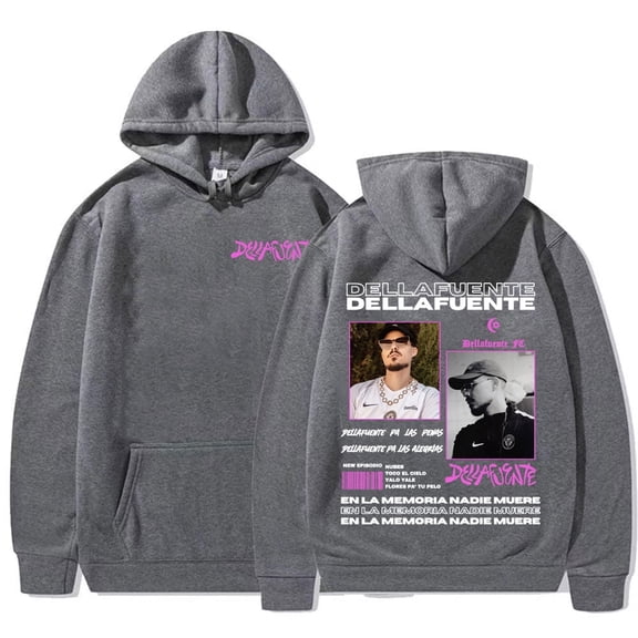 Dellafuente 2025 Tour Cover Hoodie Merch - Unisex Fashion Vintage Long Sleeve Pullover, Casual High Quality Streetwear Sweatshirt for Men Women,XXS,5