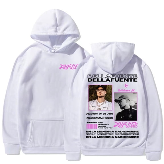 Dellafuente 2025 Tour Cover Hoodie Merch - Unisex Fashion Vintage Long Sleeve Pullover, Casual High Quality Streetwear Sweatshirt for Men Women,XXS,5