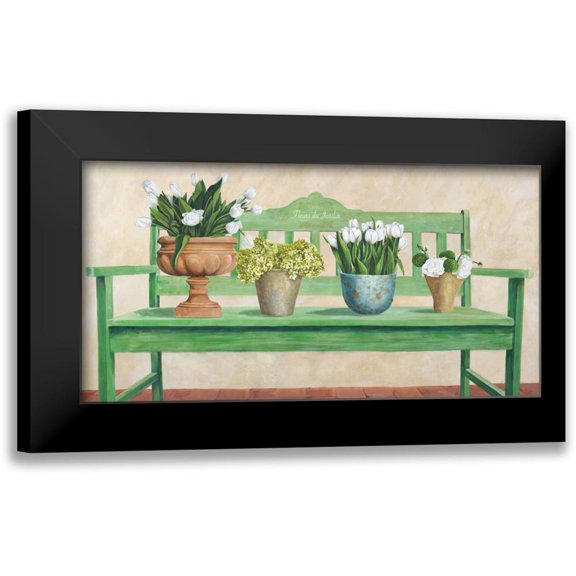 Dellal, Remy 14x9 Black Modern Framed Museum Art Print Titled - Jardin Francais