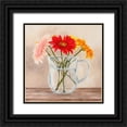 thumbnail image 1 of Dellal, Remy 20x20 Black Ornate Wood Framed with Double Matting Museum Art Print Titled - Fleurs et Vases Jaune I, 1 of 4
