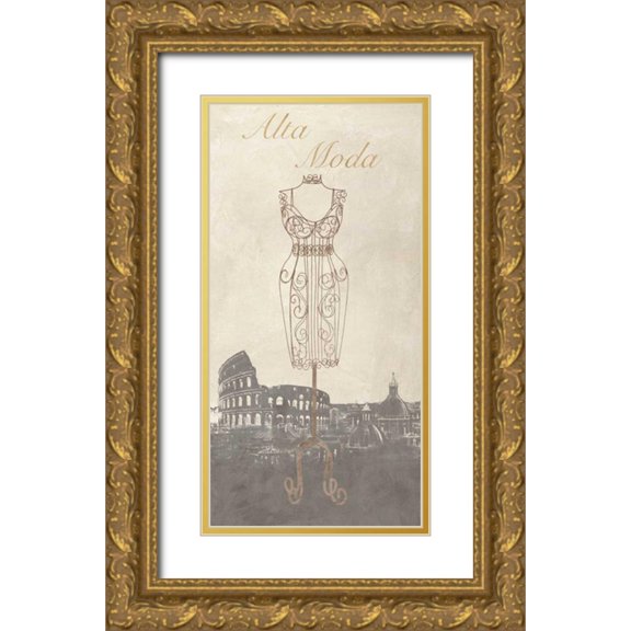 Dellal, Remy 9x14 Gold Ornate Wood Framed with Double Matting Museum Art Print Titled - Alta Moda