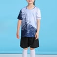 thumbnail image 1 of Delliss 1-13 Years Toddler Boys Fashion Print Top Sweat Absorbing Shorts Outfit, 1 of 4
