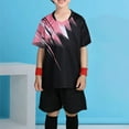 thumbnail image 1 of Delliss 1-13 Years Toddler Boys Fashion Print Top Sweat Absorbing Shorts Outfit, 1 of 4