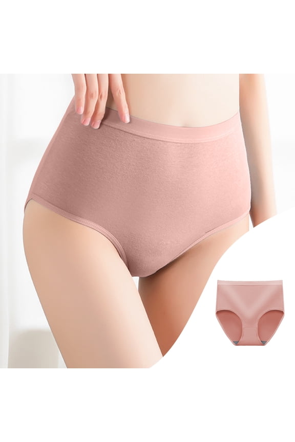 2 Pack Women's Full Coverage Breathable Briefs Underpant Leakproof Trendy Stretch Underpant