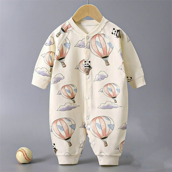 Delliss 2025 Baby Cotton Romper Jumpsuits Two Way button Long Sleeve Sleep and Play