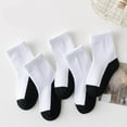 thumbnail image 1 of Delliss 5 Pack Kids Athletic Crew Socks Boys Girls Classics Ribbed Color block Support Socks 1-12 Years, 1 of 6