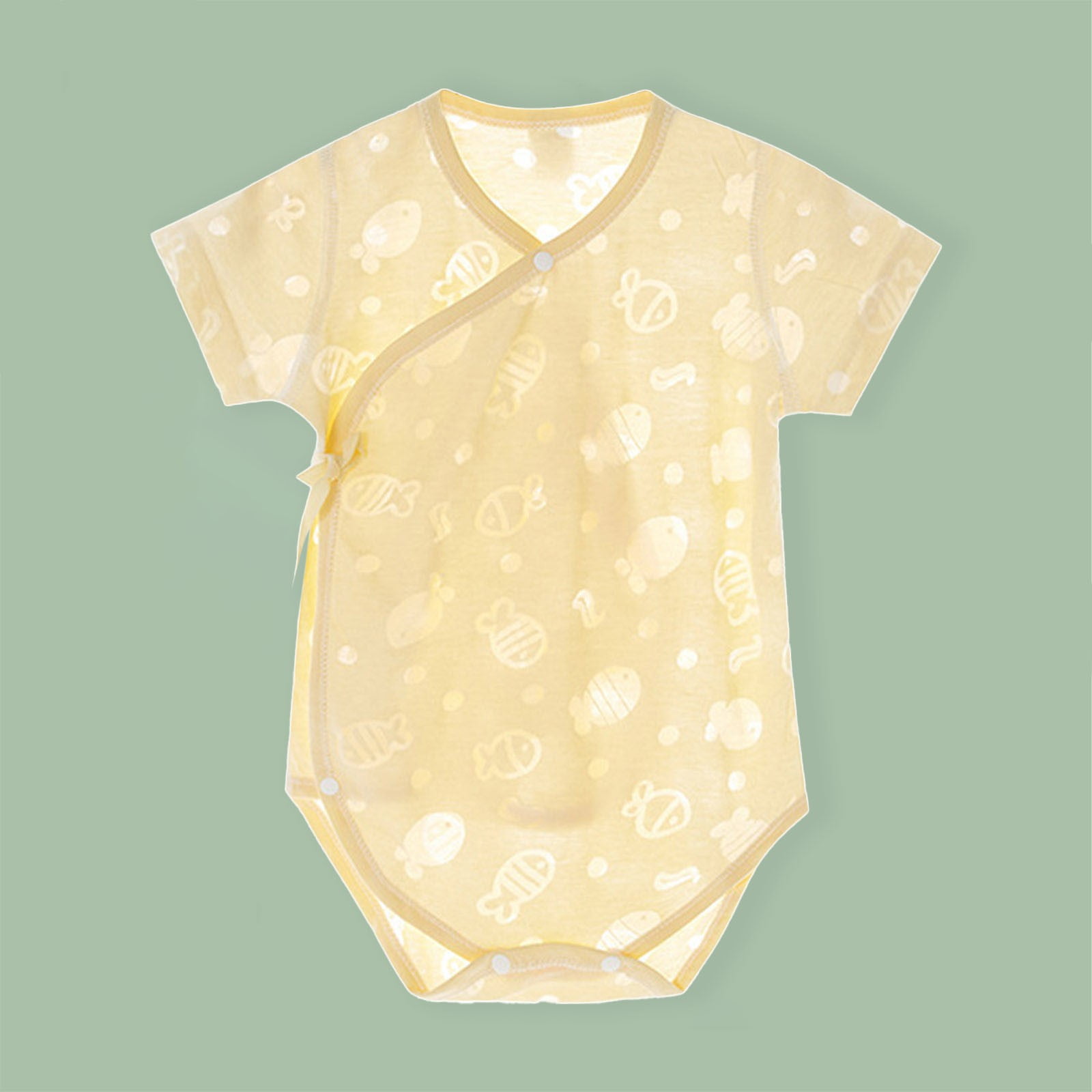 Baby Onesie Short Sleeve Side Snap Bodysuit Short Sleeve Kimono