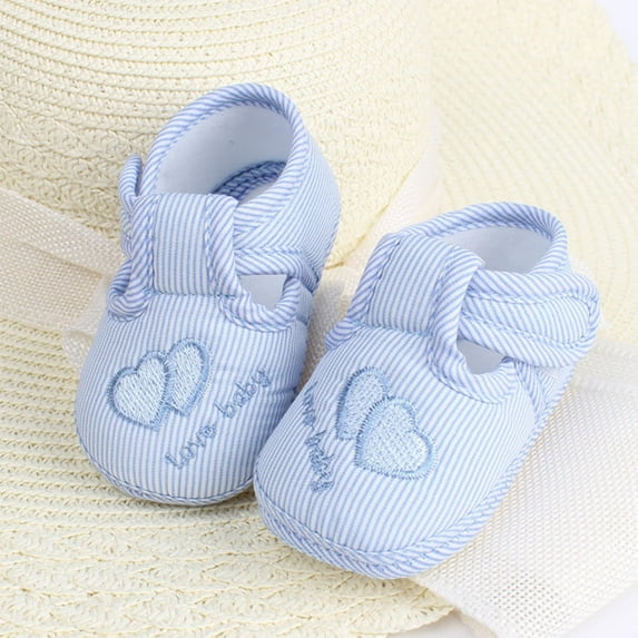 Delliss Baby Boys Girls Boys Walking Sneakers Toddler Cloth Shoes Rubber Sole First Walkers Infant Cartoon Slippers Crib Shoes
