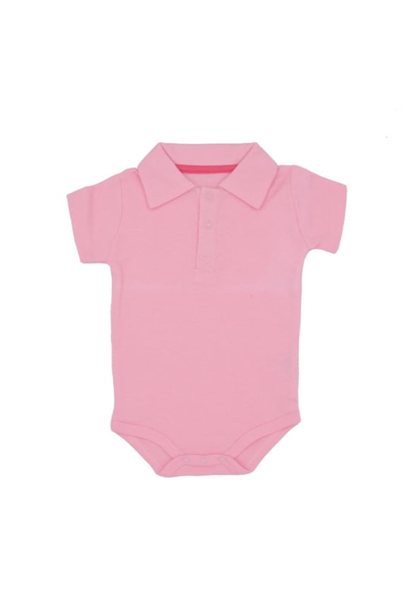 Baby Girl Boy Summer Polo Bodysuit Cotton Short Sleeve Romper Jumpsuit Pink 18 Months