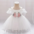 thumbnail image 1 of Delliss Baby Girl Flower Dress Tutu Tulle Princess Dresses 6M-3Y Infant Wedding Bridesmaid Birthday Party Sundress, 1 of 9