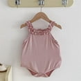 thumbnail image 1 of Delliss Baby Girls Bodysuit Sleeveless Spaghetti Strap Baby Tank Top Summer Cotton Baby One-Pieces, 1 of 7