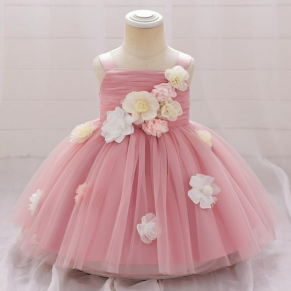 Delliss Baby Girls Tulle Tutu Dress Sleeveless Birthday Party Princess Sundress 6M-3T Summer Layered Tutu Dress