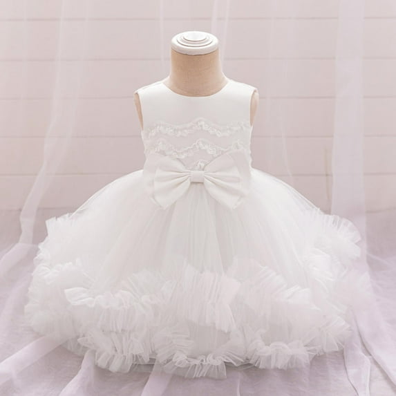Delliss Baby Girls Tutu Tulle Dress Sleeveless Princess Party Sundress 6M-3Y Toddler Fashion Casual Dresses