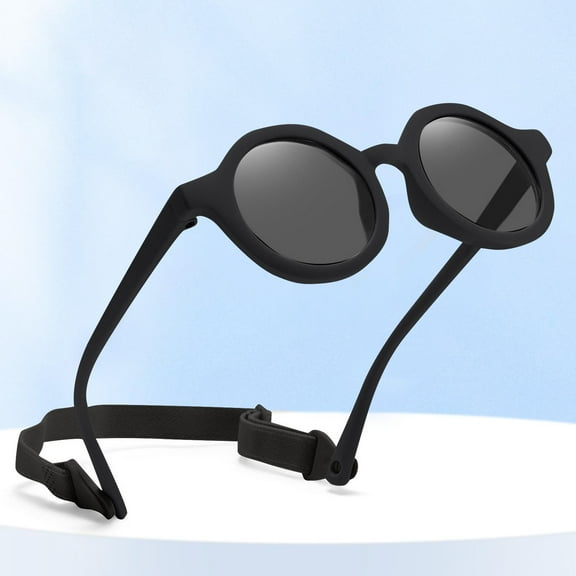 Delliss Baby Sunglasses with Strap Flexible Polarized UV Protection for Toddler Infant Newborn Age 0-36 Months