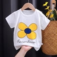 thumbnail image 1 of Delliss Baby Toddler Girls Short Sleeve T-Shirts Toddler Girl Cotton Shirts Solid Baby Girl cotton Shirts with Crew Neck 6 Months to 7 Years casual top, 1 of 3