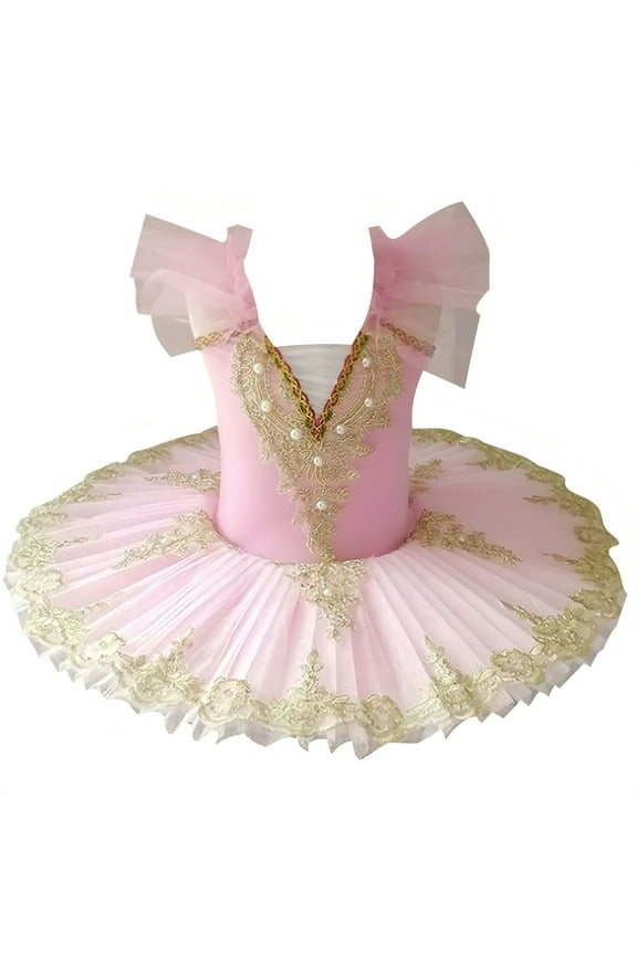 Ballet Leotards for Girls Dance Skirted Leotard Kids Ballet Tutu Dress Toddler Shiny Ruffle Sleeveless Dancewear
