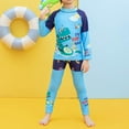 thumbnail image 1 of Delliss Boy Toddler One-Piece Swimsuit Dinosaur Print Long Sleeved Swimwear Zipper Bathing Suit Sun Protection Surfing Suit, 1 of 1