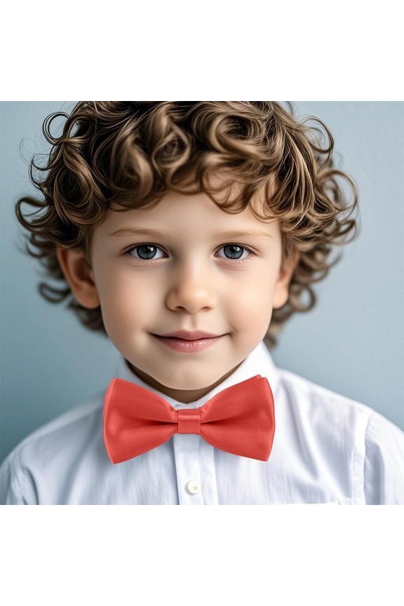 Boys' Adjustable Bow Solid Color Tie Accessories Shirt Tie