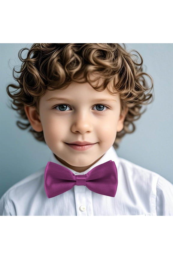Boys' Adjustable Bow Solid Color Tie Accessories Shirt Tie