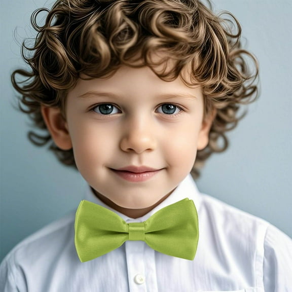 Delliss Boys' Adjustable Bow Stylish Solid Color Clip On Kids Bow Tie Accessories Shirt Tie