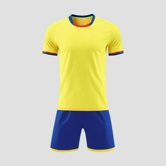 Delliss Boys' Comfy Breathable Short Sleeve Top Elastic Waist Shorts Sports Set 5-13 Years