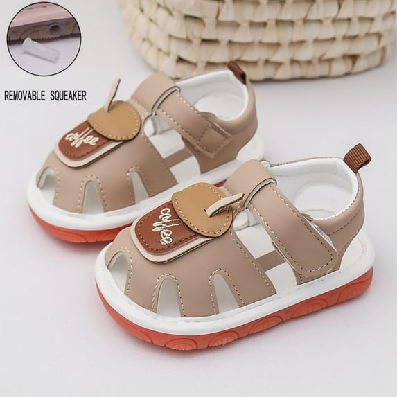 Delliss Boys Girls Athletic Sports Sandals Toddler Closed-Toe Breathable Rubber Sole Beach Water Shoes