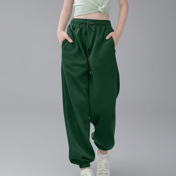 Delliss Boys Girls Sweatpants Long Training Casual Pants Sweatpants Casual Jogger Pants with Pockets & Drawstring Workout Spring and Fall Kids Clothes