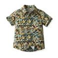 thumbnail image 1 of Delliss Boys Summer Hawaiian Print T-Shirt Short Sleeve Casual Button Down Tops, 1 of 9