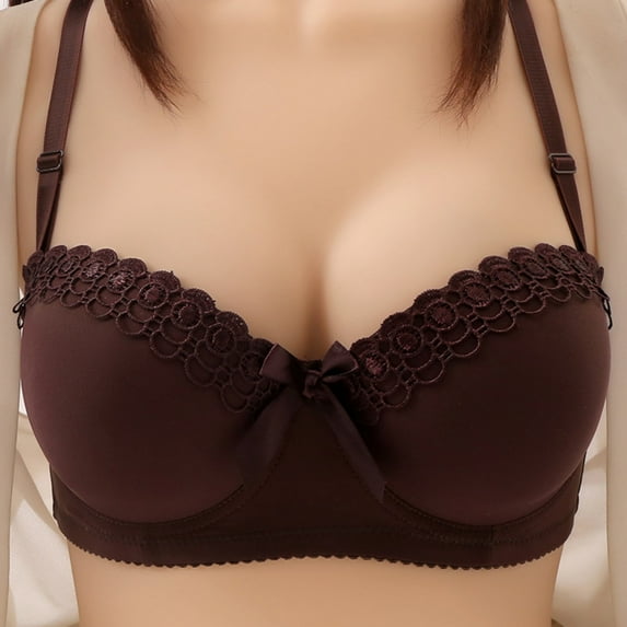 Delliss Bras for Women comfortable adjustable underwear without steel ring,gathering thin bra daily bra.