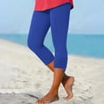 thumbnail image 1 of Delliss Capri Leggings for Women Summer Workout Soft Sports Gym Yoga Drawstring Pants Tights, 1 of 6