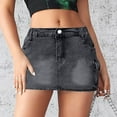 thumbnail image 1 of Delliss Cargo Skirt for Women Bodycon Trendy Denim Mini Skirt With Pocket, 1 of 9
