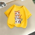 thumbnail image 1 of Delliss Cute Shirts for Girls Short Sleeve Cat Graphic Tees Crew Neck Cartoon Casual Cotton T-Shirt Kids Summer Tops Clothes 2-14 Years, 1 of 3
