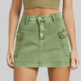 thumbnail image 1 of Delliss Denim Skirts For Woman Stretch Wrap Hip Woman Denim Skirts Green L, 1 of 7