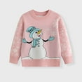 thumbnail image 1 of Delliss Fall Clothing For Girl Pullover Sweater Children's Christmas Cartoon Print Knit Sweater Pink 7 Years, 1 of 8
