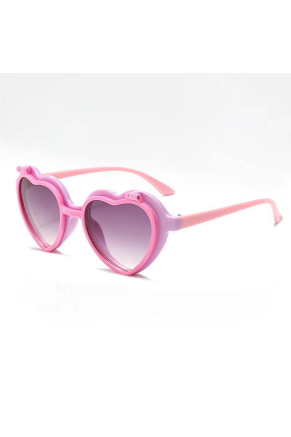 Kids Sunglasses Vintage Cute Heart Shaped Sunglasses for Toddler Girl Boy UV Protection Sun Glasses for Party Outdoor Beach