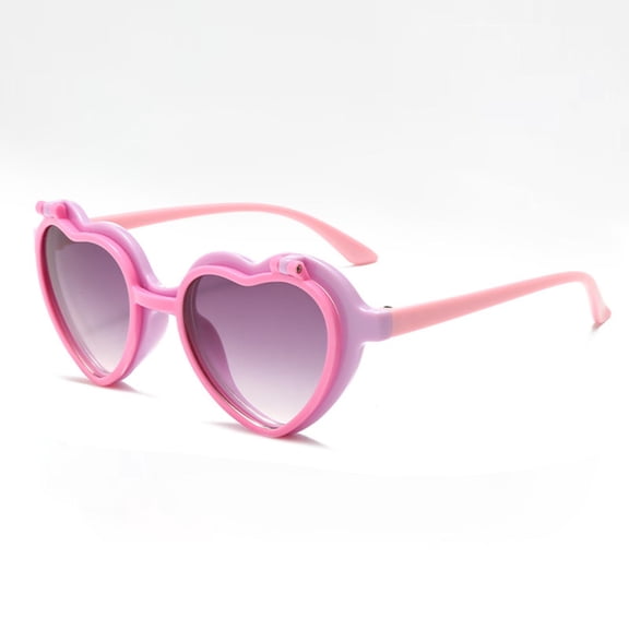 Delliss Kids Sunglasses Vintage Cute Heart Shaped Sunglasses for Toddler Girl Boy UV Protection Sun Glasses for Party Outdoor Beach