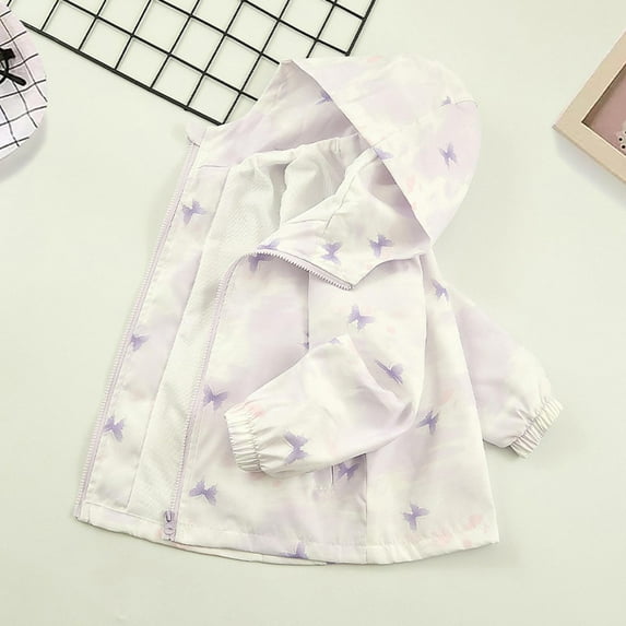 Delliss Girl's Fall Fashion Jacket Outdoor Hooded Zipper Coat 3-15 Years