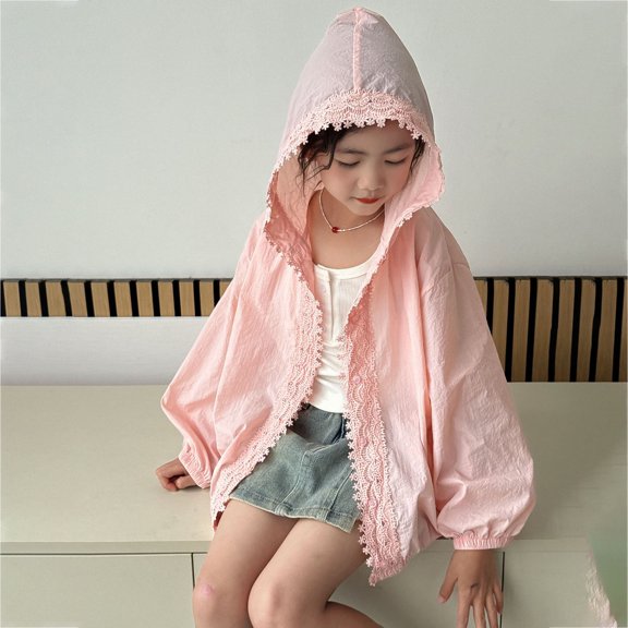 Delliss Girls Bell Sleeve Shirts Athletic Quick Dry Lace Hoodie Tops Performance Tees Workout