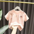 thumbnail image 1 of Delliss Girls Casual Rainbow Print Cotton Tops Short Sleeve Loose Soft Blouse T-Shirt 2-7 Years, 1 of 7
