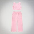 thumbnail image 1 of Delliss Girls Clothing Set Casual Clothes Sleeveless Back Tank Crop Top and Wide-Leg Pants 2 Piece Outfits 12 Month-10 Years, 1 of 3