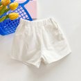 thumbnail image 1 of Delliss Girls Cotton Shorts Drawstring Casual Elastic Waist Jogger Shorts with Pockets Summer Solid Pull On Shorts, 1 of 5