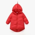 thumbnail image 1 of Delliss Girls' Down Jacket Lightweight Stylish Coat Red 2 Years, 1 of 8
