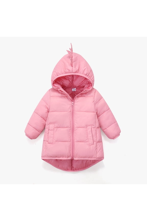 Girls' Down Jacket Lightweight Stylish Coat Pink 3 Years