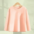 thumbnail image 1 of Delliss Girls' Fall Solid Color Shirt Loose Long Sleeve High Neck Basic Top Light Pink 150, 1 of 5