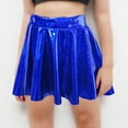 thumbnail image 1 of Delliss Girls Metallic Sparkly Skirts Shiny Flared Pleated A-Line Skort Athletic Skirts Skater Skirt, 1 of 8