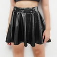 thumbnail image 1 of Delliss Girls Metallic Sparkly Skirts Shiny Flared Pleated A-Line Skort Athletic Skirts Skater Skirt, 1 of 8